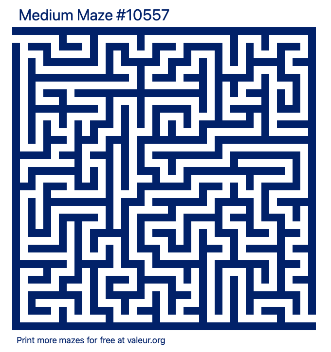 Free Printable Medium Maze number 10557