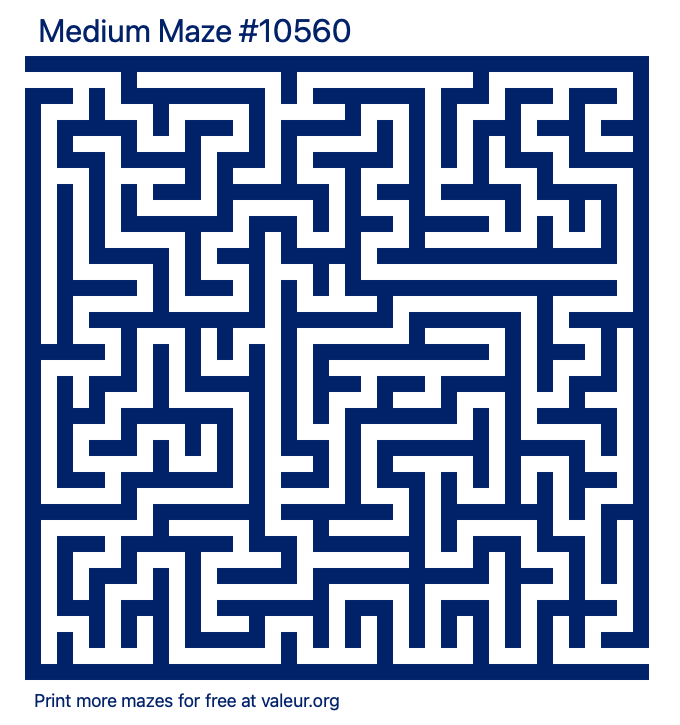 Free Printable Medium Maze number 10560