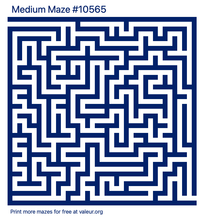 Free Printable Medium Maze number 10565
