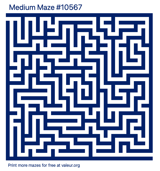 Free Printable Medium Maze number 10567