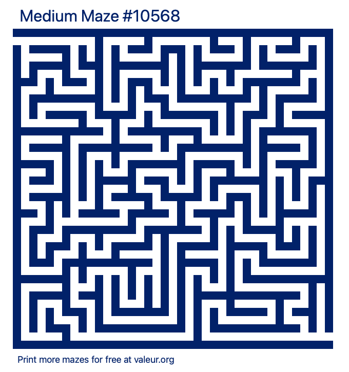 Free Printable Medium Maze number 10568
