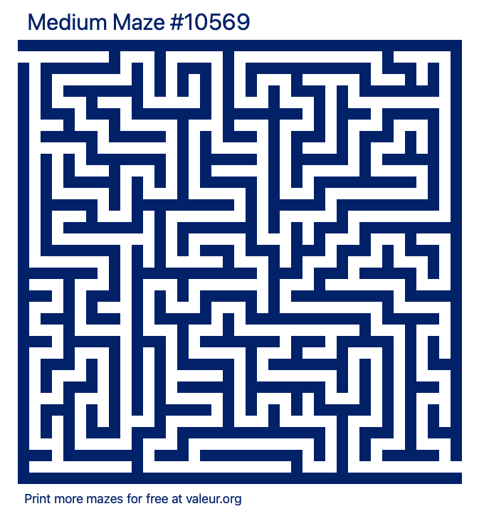 Free Printable Medium Maze number 10569