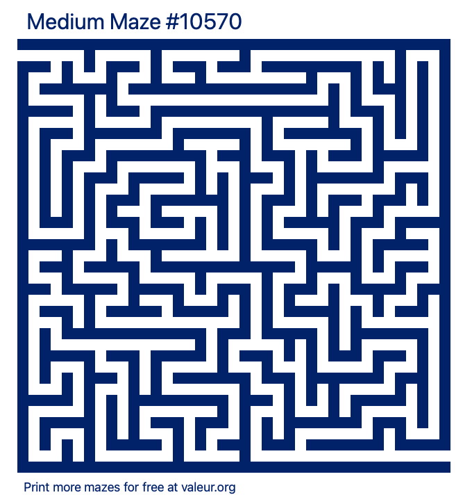 Free Printable Medium Maze number 10570