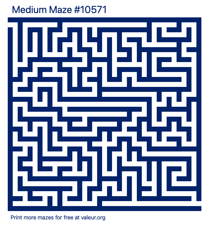 Free Printable Medium Maze number 10571
