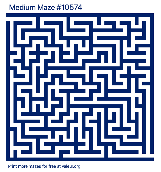 Free Printable Medium Maze number 10574