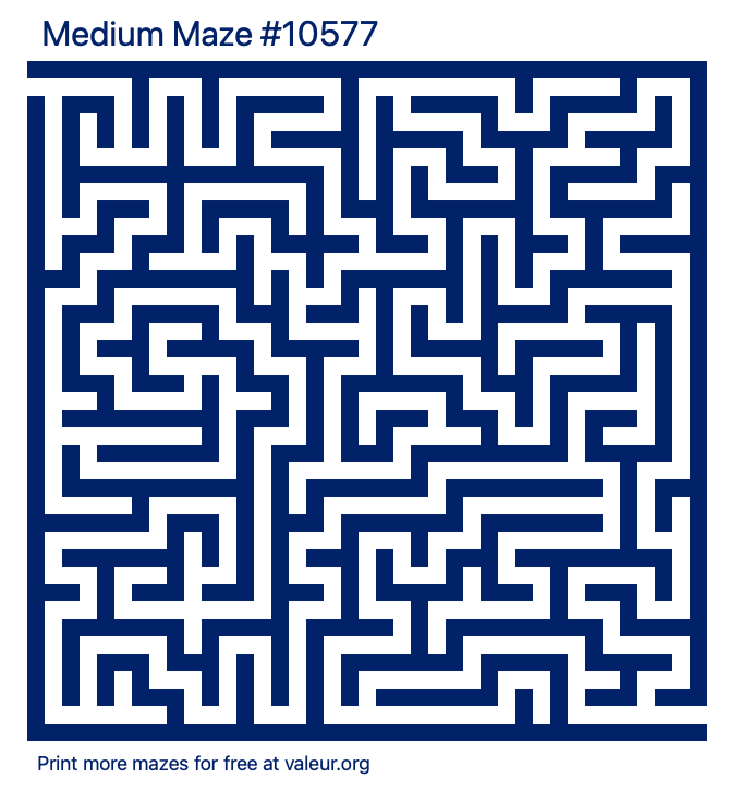 Free Printable Medium Maze number 10577