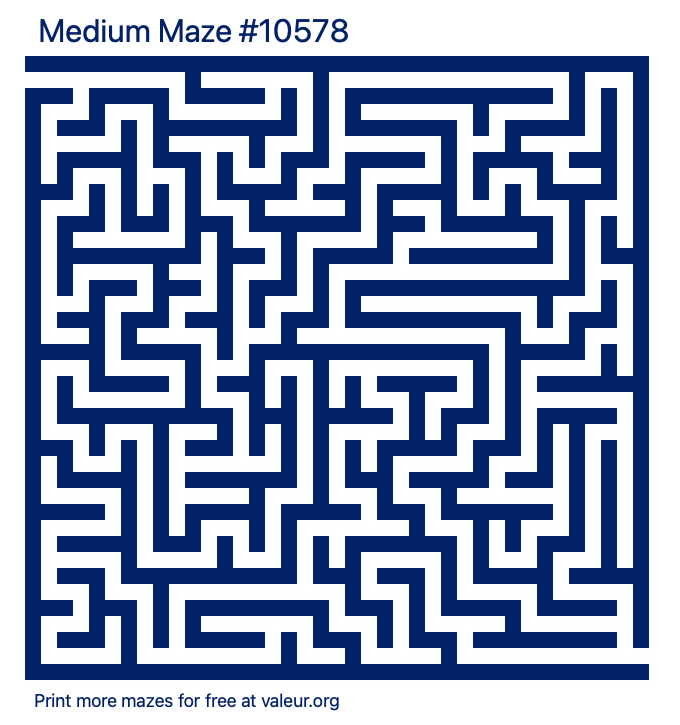 Free Printable Medium Maze number 10578