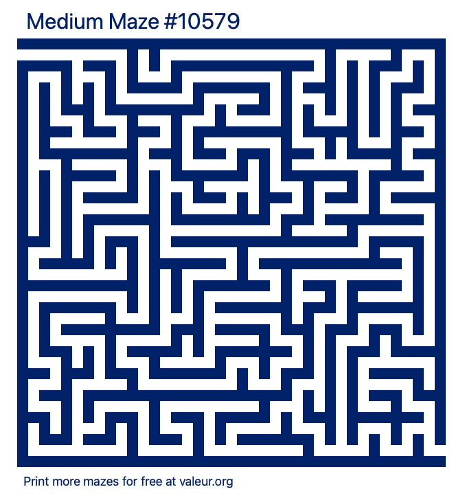 Free Printable Medium Maze number 10579