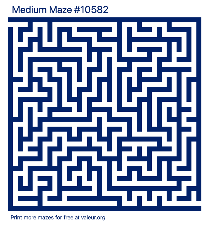 Free Printable Medium Maze number 10582