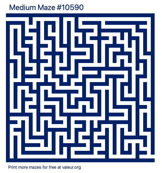 Free Printable Medium Maze number 10590