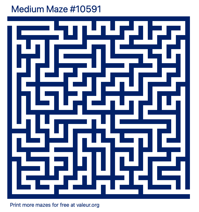 Free Printable Medium Maze number 10591