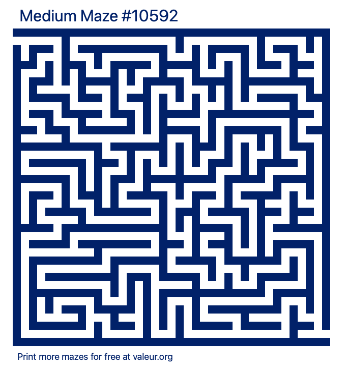 Free Printable Medium Maze number 10592