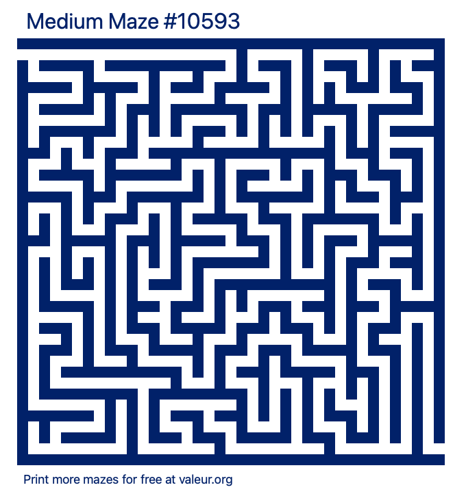 Free Printable Medium Maze number 10593