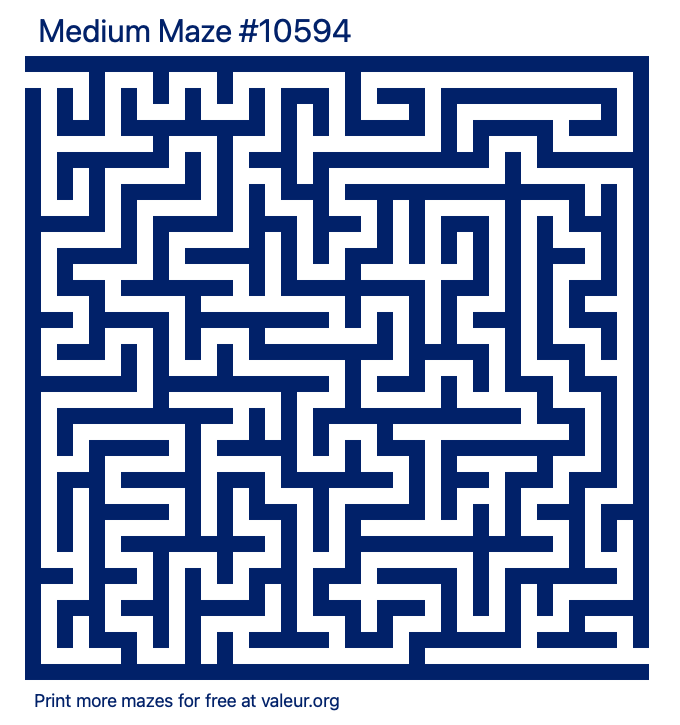 Free Printable Medium Maze number 10594
