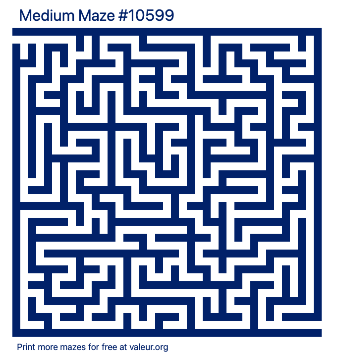 Free Printable Medium Maze number 10599