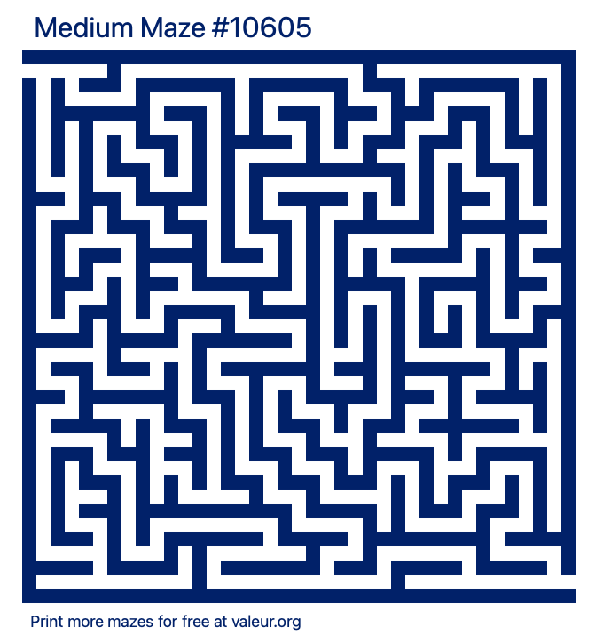 Free Printable Medium Maze number 10605