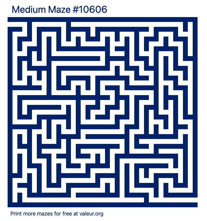 Free Printable Medium Maze number 10606