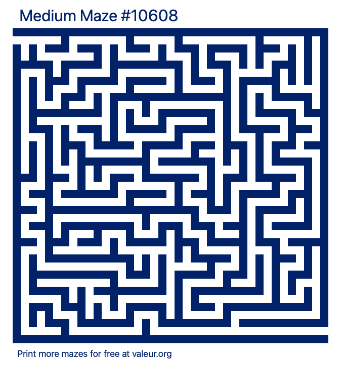Free Printable Medium Maze number 10608
