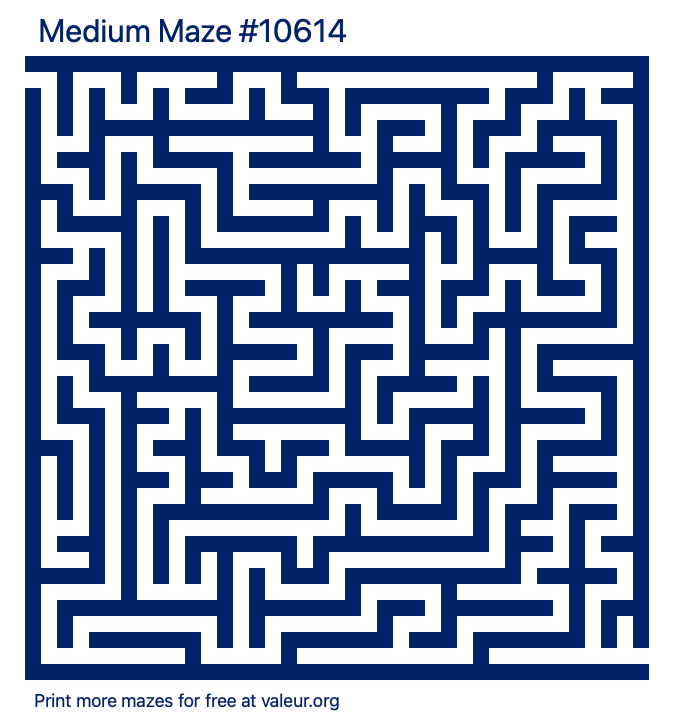Free Printable Medium Maze number 10614