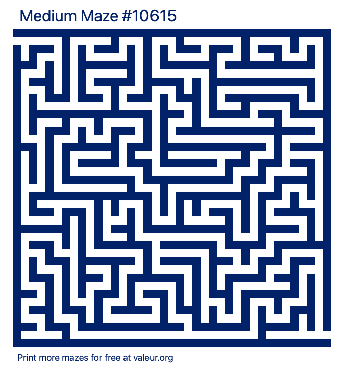 Free Printable Medium Maze number 10615