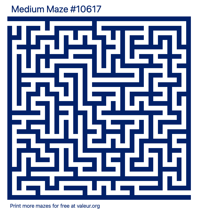 Free Printable Medium Maze number 10617