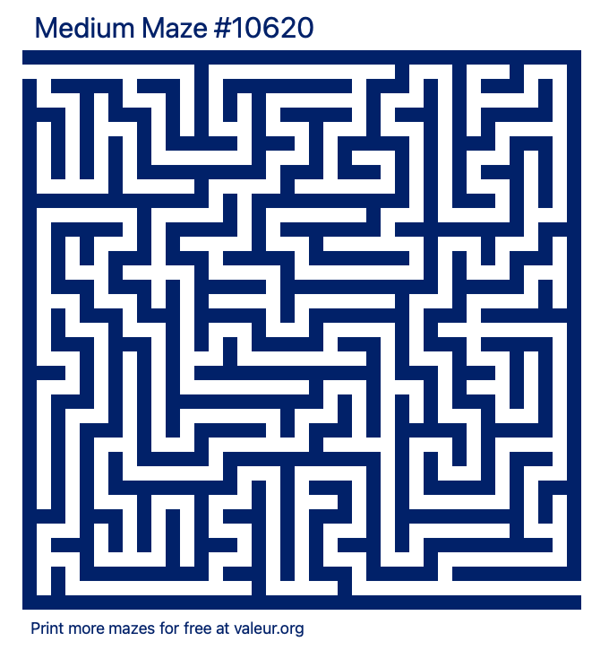 Free Printable Medium Maze number 10620