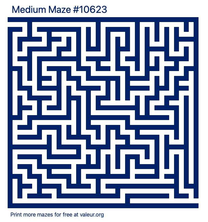 Free Printable Medium Maze number 10623