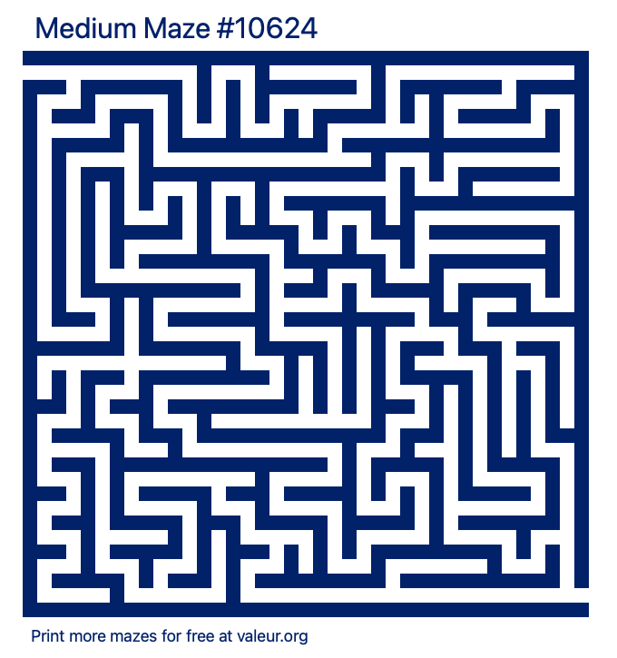 Free Printable Medium Maze number 10624