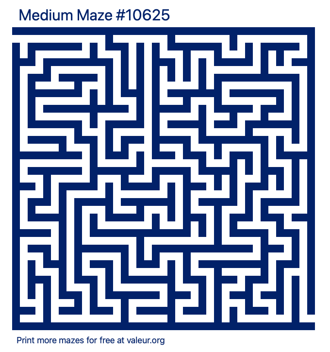 Free Printable Medium Maze number 10625