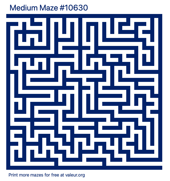Free Printable Medium Maze number 10630