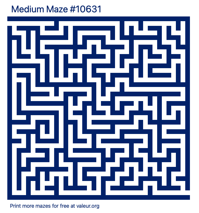 Free Printable Medium Maze number 10631