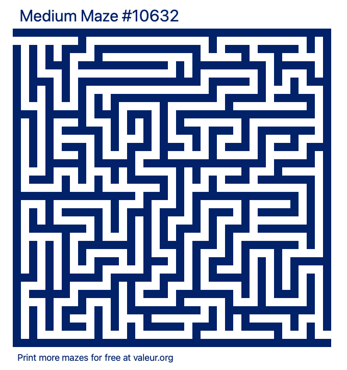 Free Printable Medium Maze number 10632