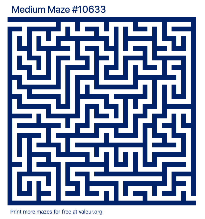 Free Printable Medium Maze number 10633