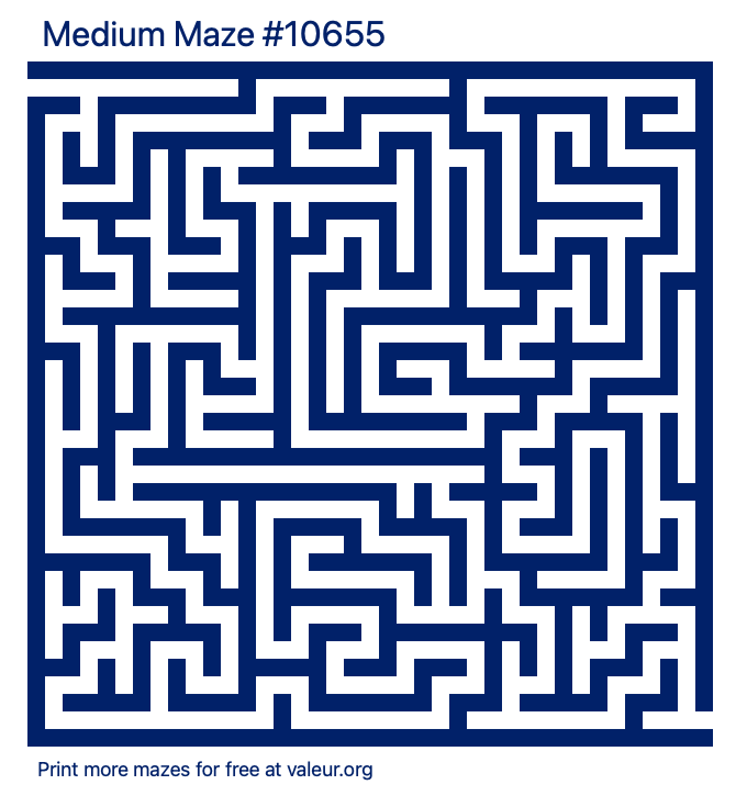 Free Printable Medium Maze number 10655