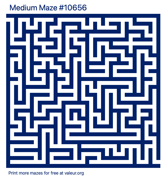 Free Printable Medium Maze number 10656