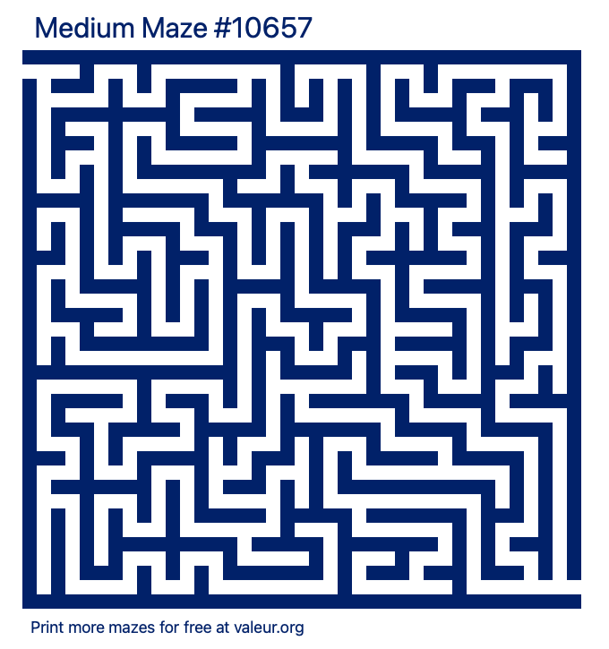 Free Printable Medium Maze number 10657