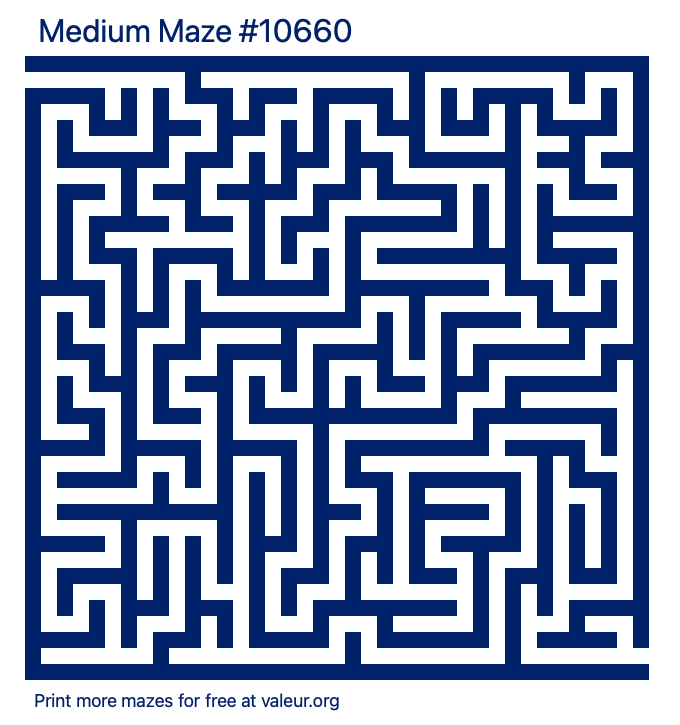 Free Printable Medium Maze number 10660