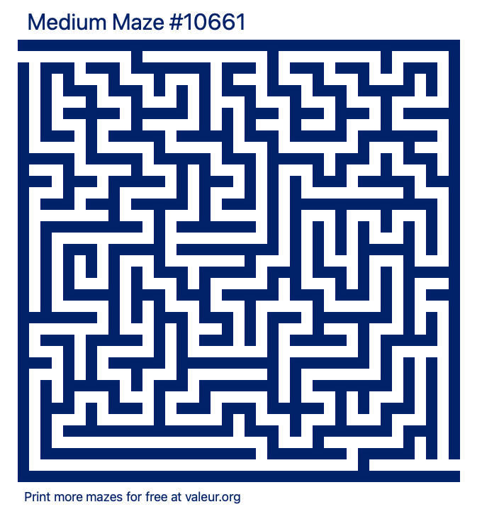 Free Printable Medium Maze number 10661