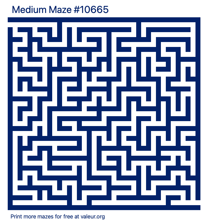 Free Printable Medium Maze number 10665