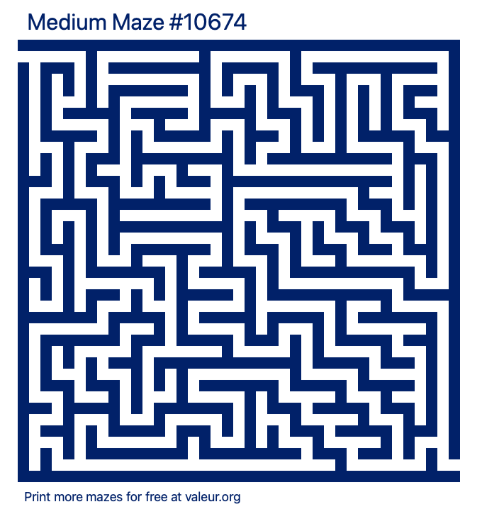 Free Printable Medium Maze number 10674