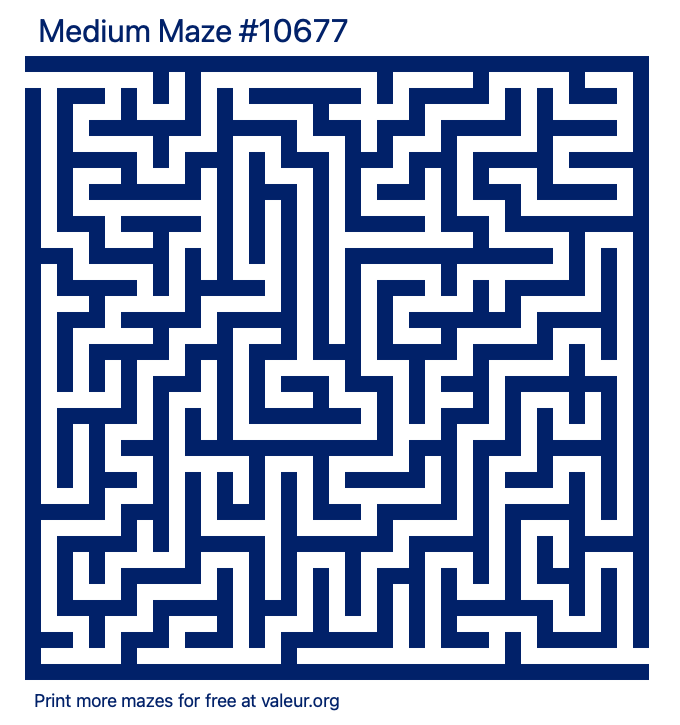 Free Printable Medium Maze number 10677