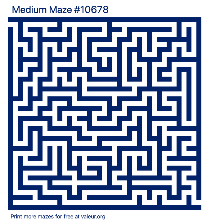 Free Printable Medium Maze number 10678