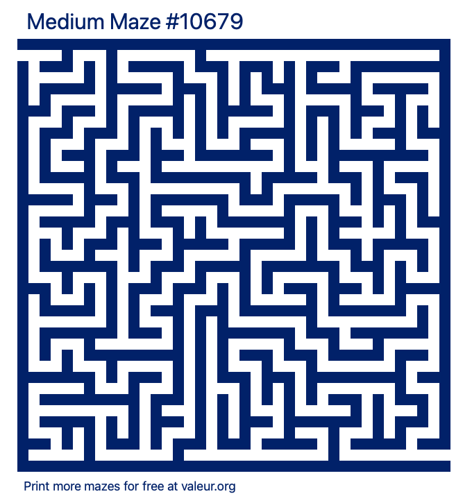 Free Printable Medium Maze number 10679