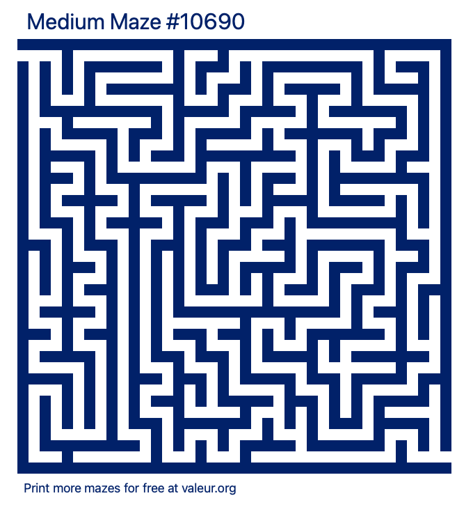 Free Printable Medium Maze number 10690