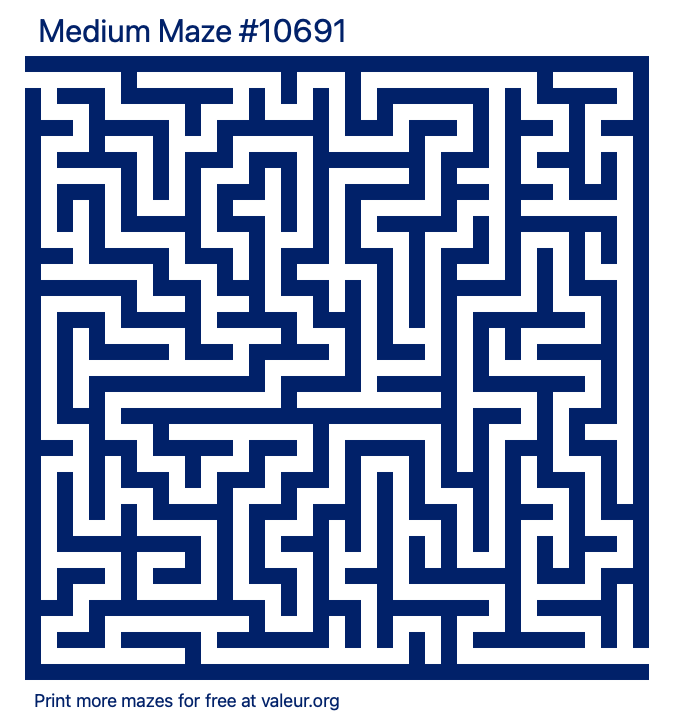 Free Printable Medium Maze number 10691