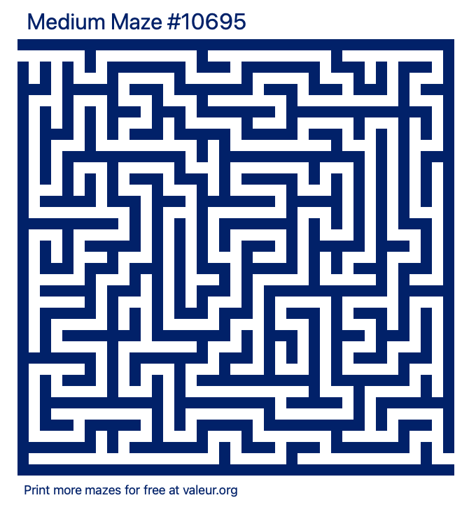 Free Printable Medium Maze number 10695