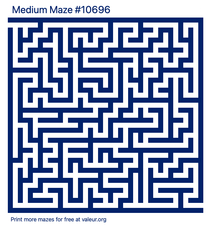Free Printable Medium Maze number 10696