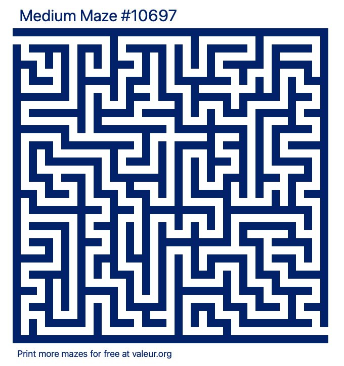 Free Printable Medium Maze number 10697