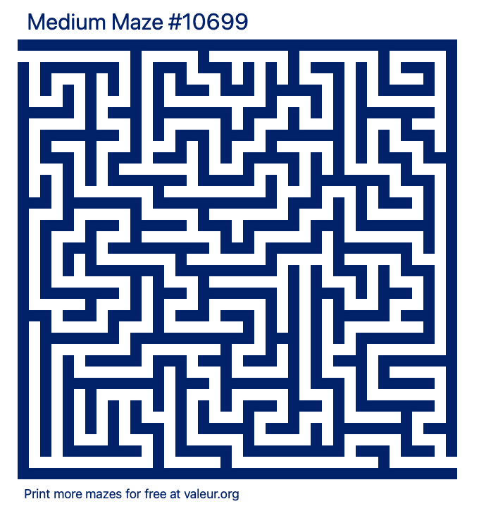 Free Printable Medium Maze number 10699