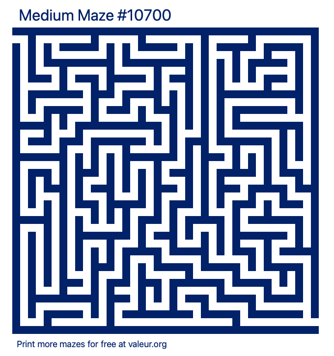 Free Printable Medium Maze number 10700